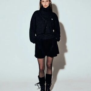 MUSINSA Black Corduroy Bermuda Shorts